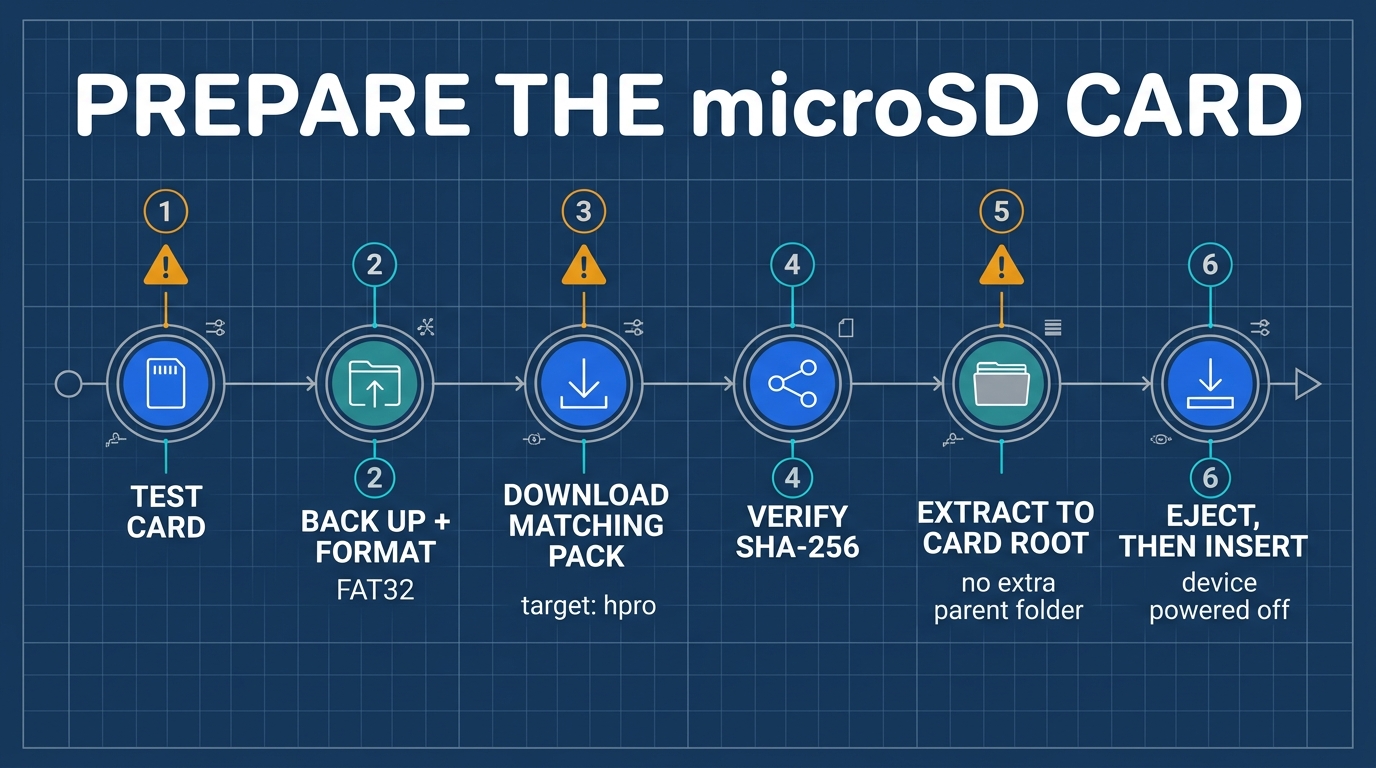 microSD 卡准备与资源部署流程